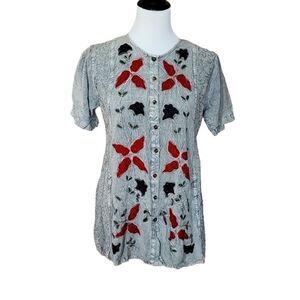 Cubicle Vintage Embroidered‎ Top Free Size